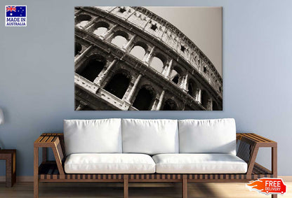 Colosseum View in Rome B&W Photograph Print 100% Australian Made