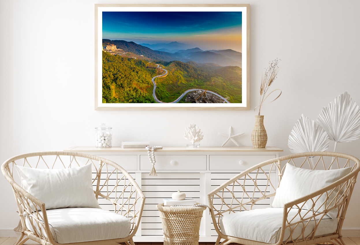 Nature Mountain & Sunset Sky View Home Decor Premium Quality Poster Print Choose Your Sizes