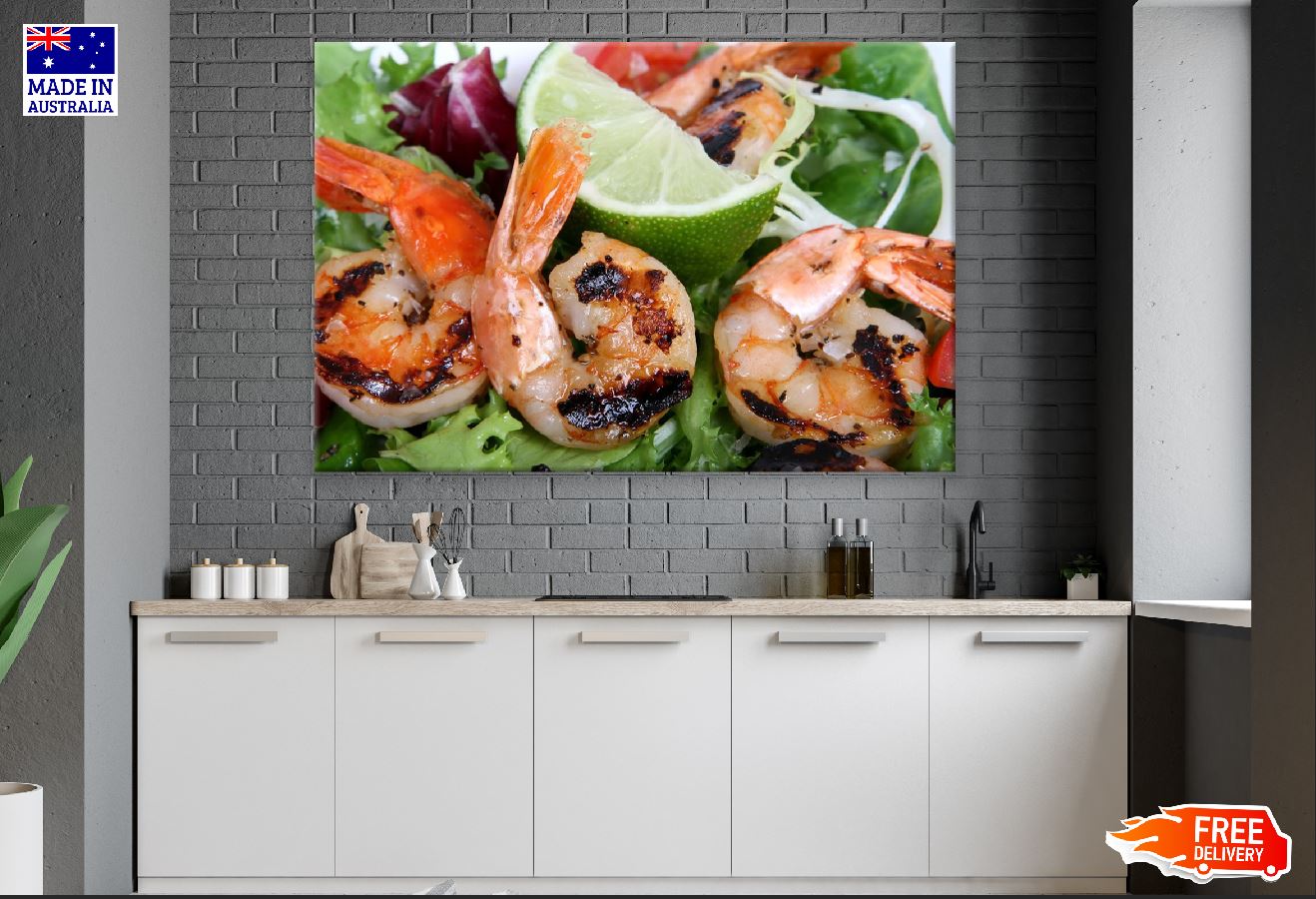 Shrimp Recipes Closeup Photograph Print 100% Australian Made