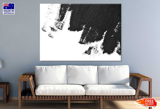 Black Paint Splash B&W Abstract Design Print 100% Australian Made