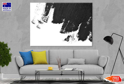 Black Paint Splash B&W Abstract Design Print 100% Australian Made