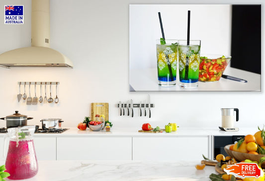 Cocktail Glasses and Fruit Salad Photograph Print 100% Australian Made