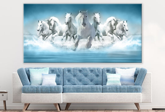 White Horses Running on Water Print 100% Australian Made