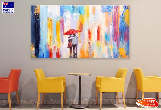 Colourful Couple Painting Brush Stroke Print 100% Australian Made