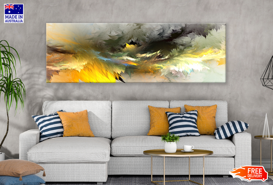 Panoramic Canvas Colourful Abstract Design High Quality 100% Australian made wall Canvas Print ready to hang