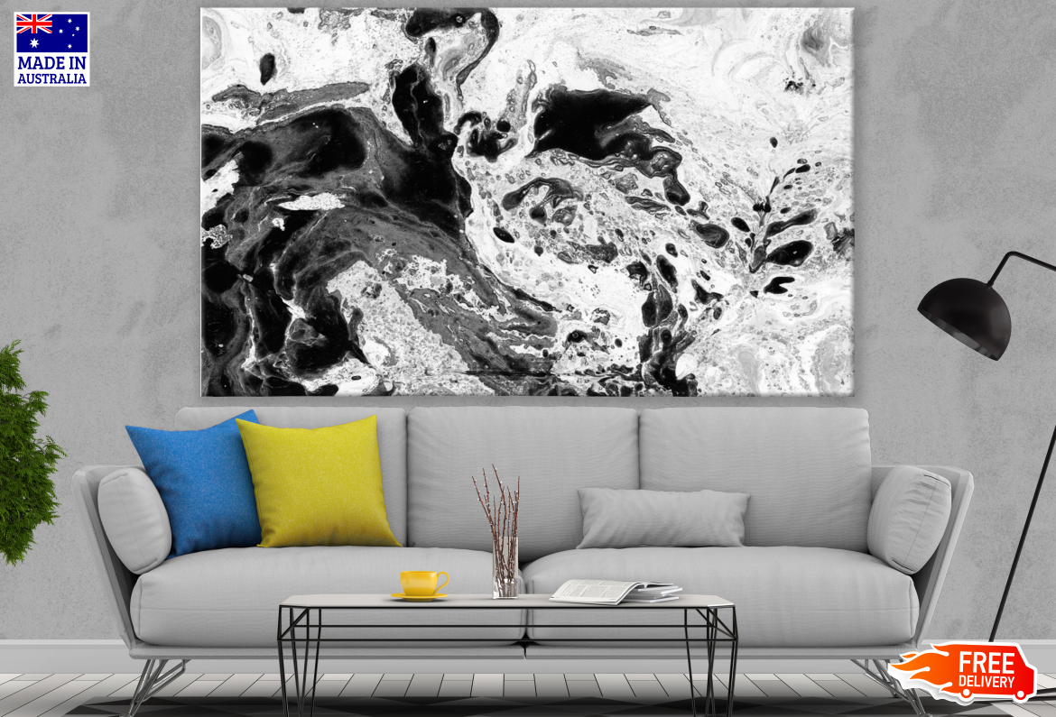 B&W Abstract Design Print 100% Australian Made