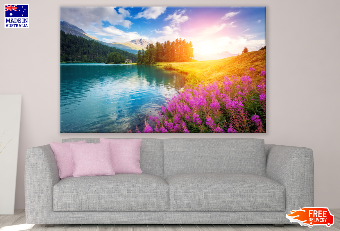 Stunning Lake View Sunset Photograph Print 100% Australian Made