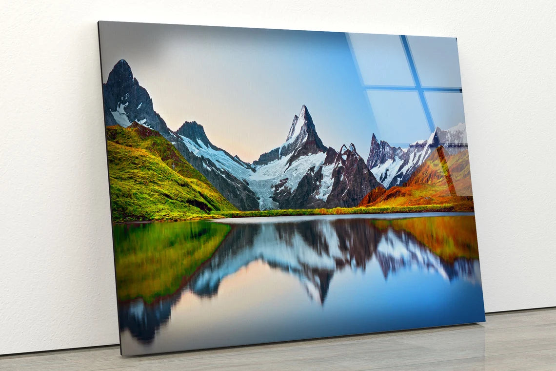 Mountain & Lake Scenery Photograph Acrylic Glass Print Tempered Glass Wall Art 100% Made in Australia Ready to Hang