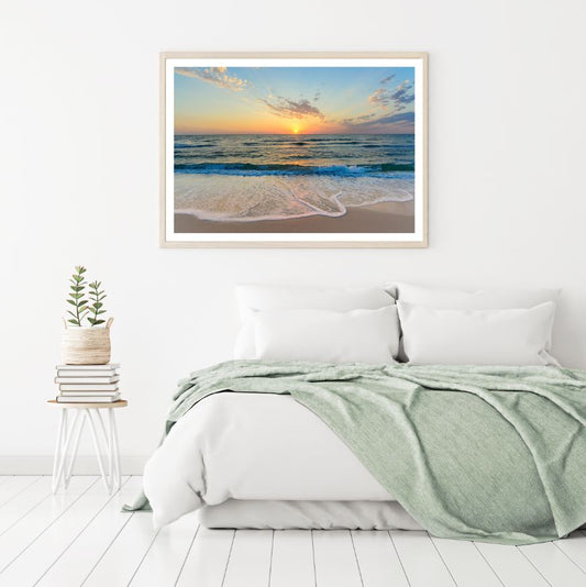 Sea Sunset Scenery Photograph Home Decor Premium Quality Poster Print Choose Your Sizes