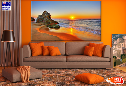 Stunning Beach View Sunset Photograph Print 100% Australian Made