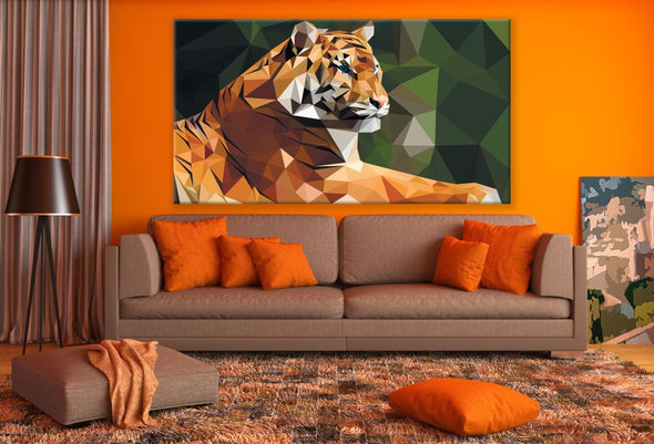 Tiger Mosaics Abstract Portrait Design Print 100% Australian Made