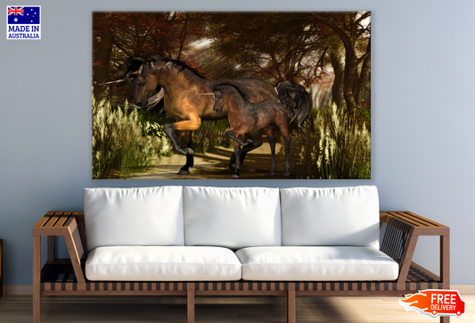 Unicorn Horses Painting Print 100% Australian Made