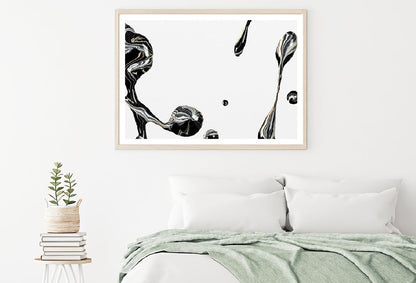 Black Marble Swirl Abstract Design Home Decor Premium Quality Poster Print Choose Your Sizes