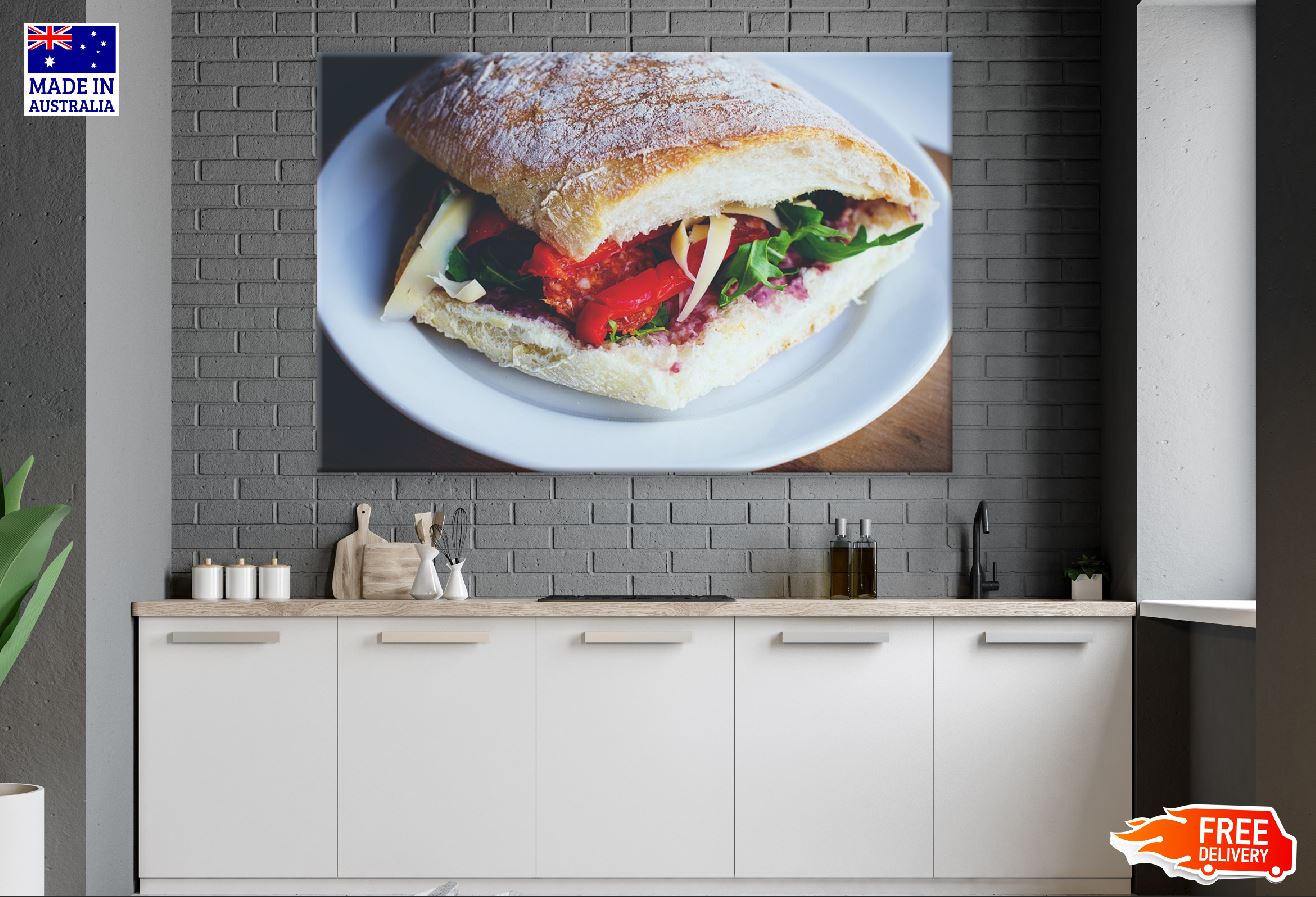 Jambon Beurre Sandwich Closeup Photograph Print 100% Australian Made