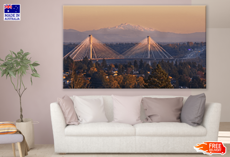 Aerial View Of Famous Howrah Bridge Print 100% Australian Made