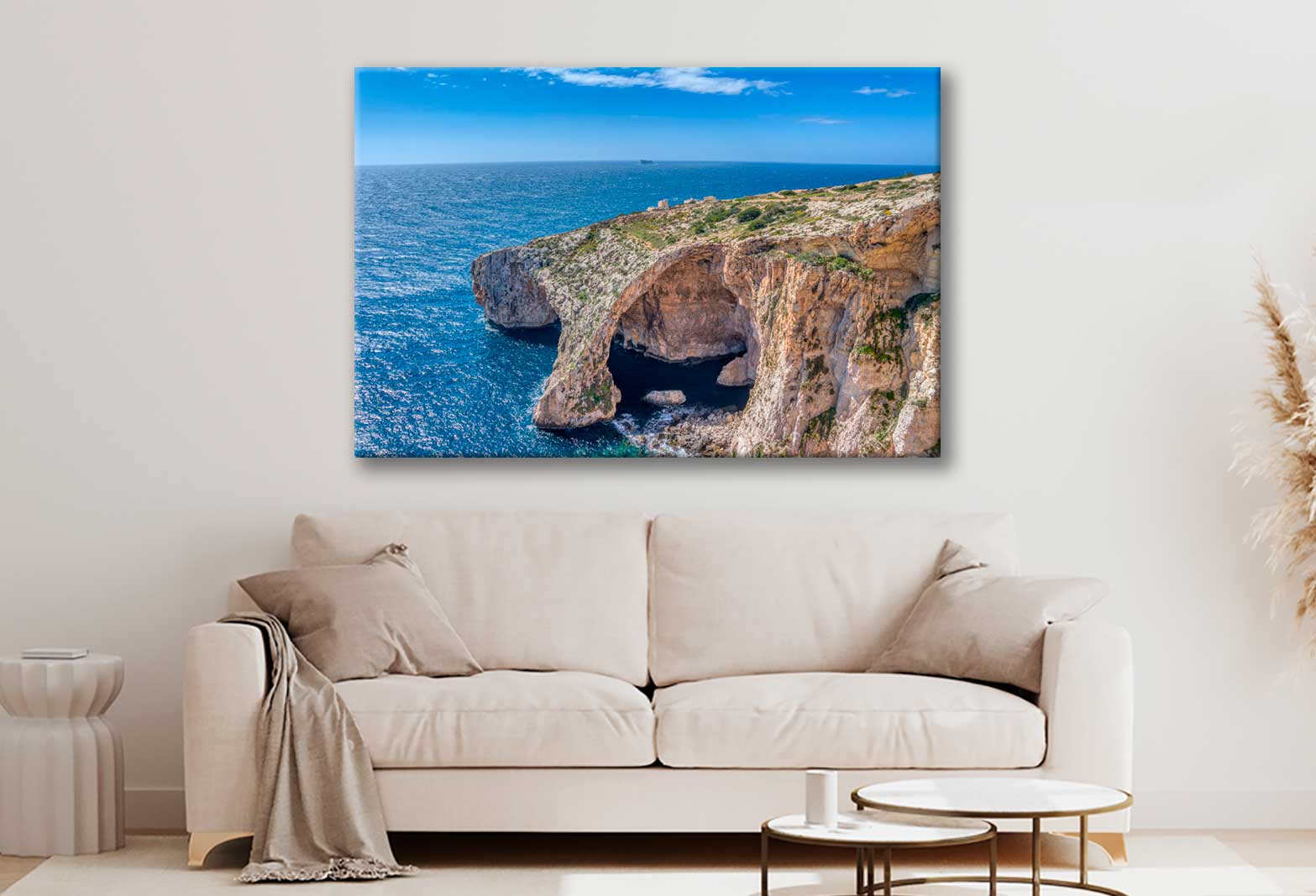 Bella Home Blue Grotto & Nature Landmarks Print Canvas Ready to hang