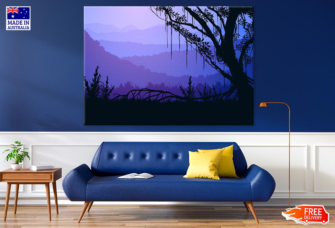 Tree & Nature Vector Art Print 100% Australian Made