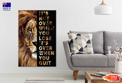 Lion Quote Vector Design Print 100% Australian Made