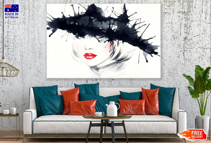 Woman with Hat Abstract Painting Print 100% Australian Made