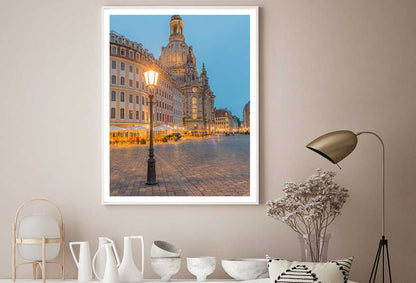 Lutheran Church View Photograph in Dresden Home Decor Premium Quality Poster Print Choose Your Sizes