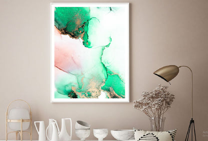 Green & Gold Liquid Abstract Design Home Decor Premium Quality Poster Print Choose Your Sizes