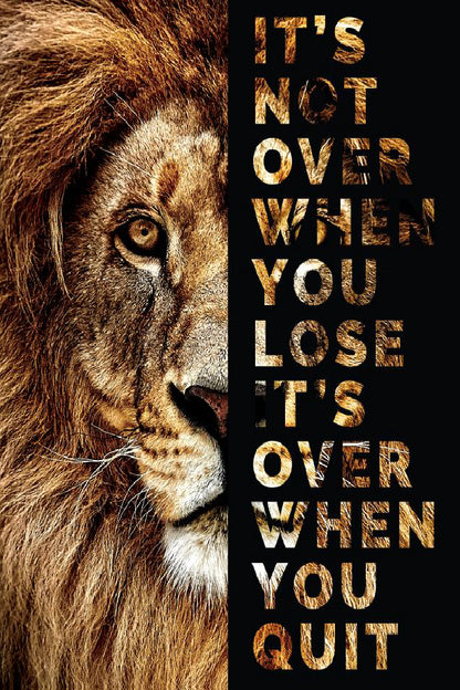 Lion Quote Vector Design Print 100% Australian Made