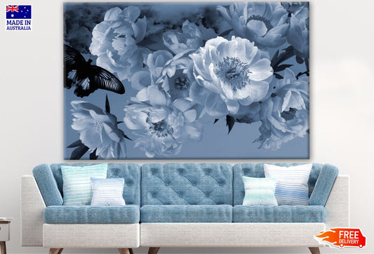 Blue Floral Closeup Photograph Print 100% Australian Made