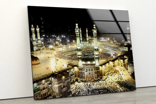 Mecca in Saudi Arabia Photograph Acrylic Glass Print Tempered Glass Wall Art 100% Made in Australia Ready to Hang