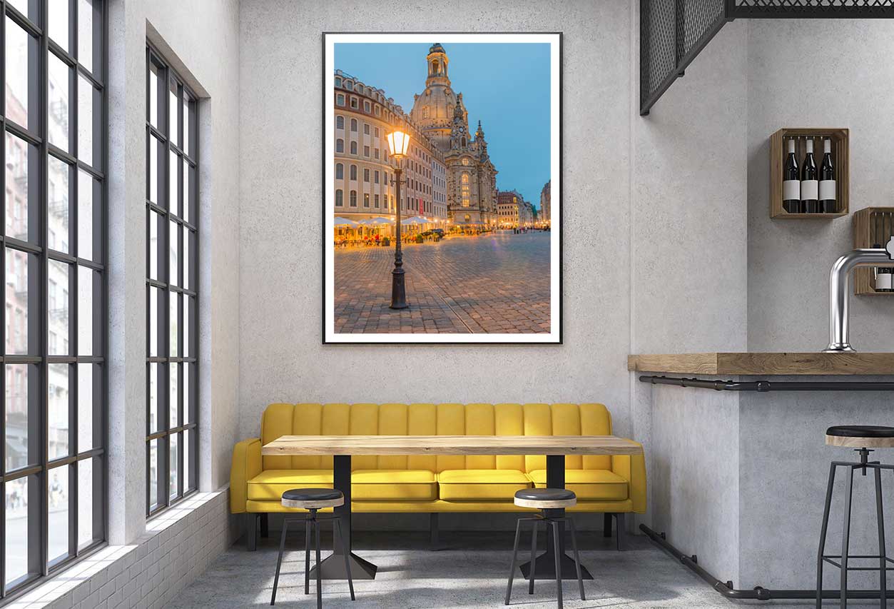 Lutheran Church View Photograph in Dresden Home Decor Premium Quality Poster Print Choose Your Sizes