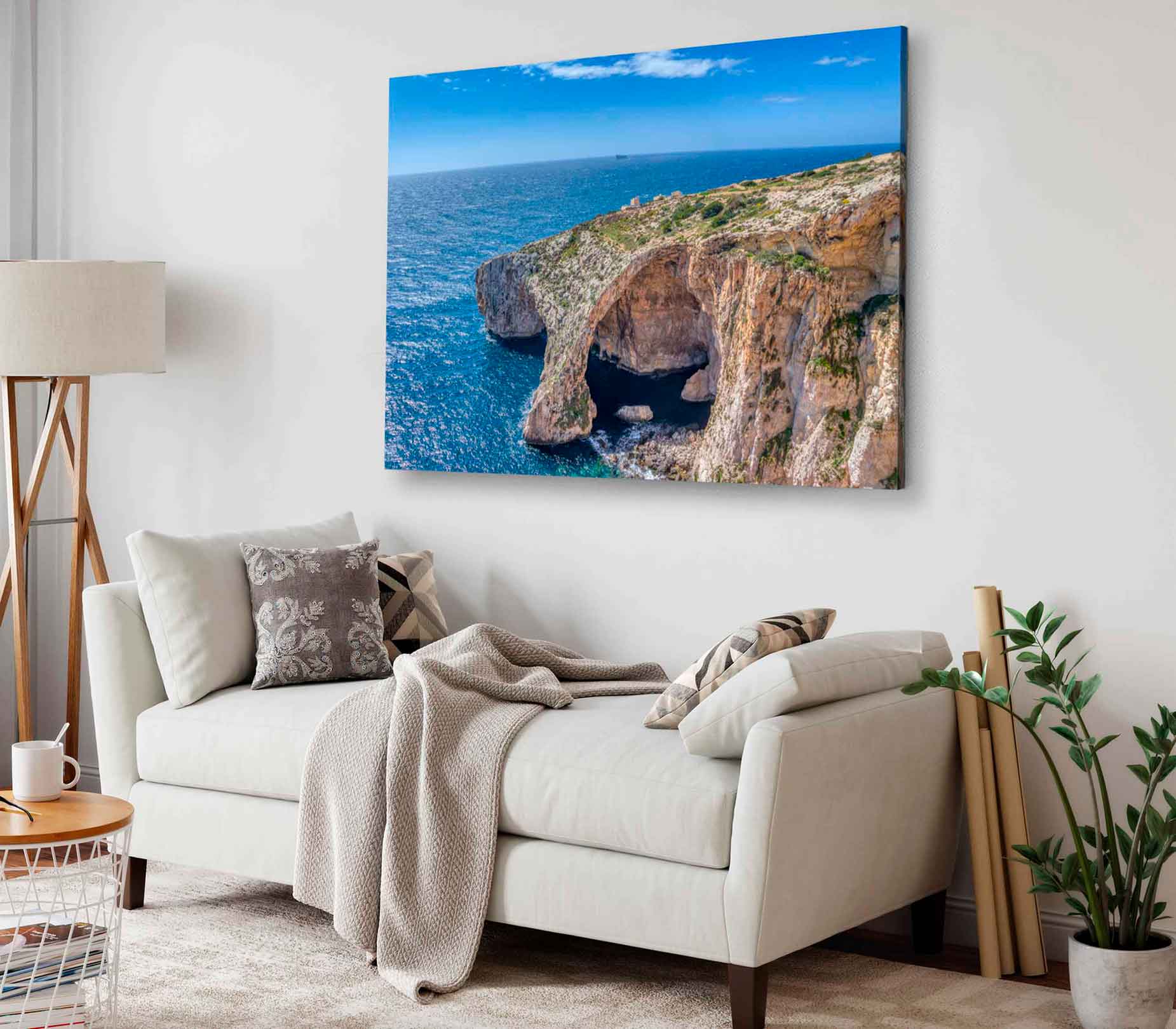 Bella Home Blue Grotto & Nature Landmarks Print Canvas Ready to hang