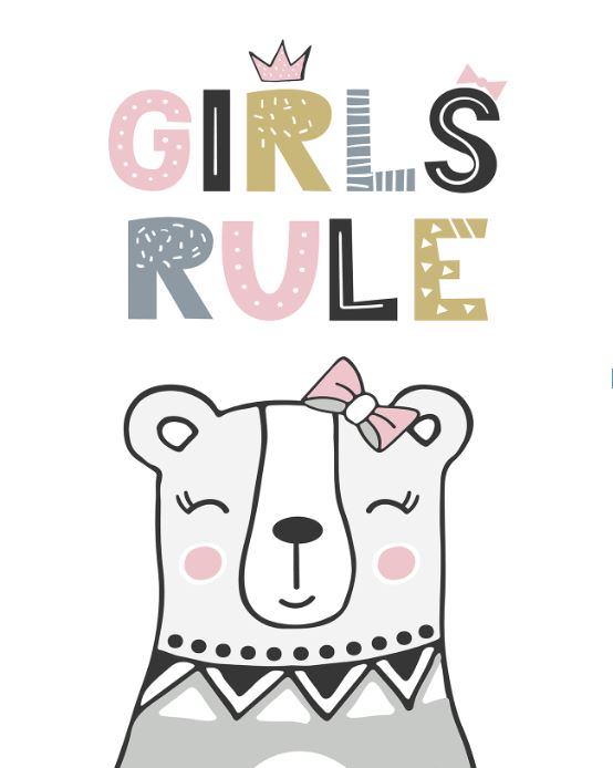 Girls Rule Nursery & Kids Art Print 100% Australian Made