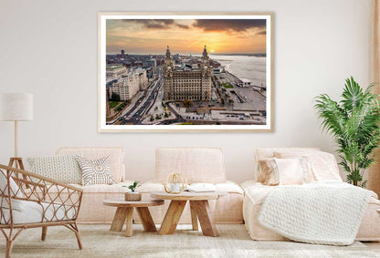 Royal Liver Building & City View Photograph Home Decor Premium Quality Poster Print Choose Your Sizes