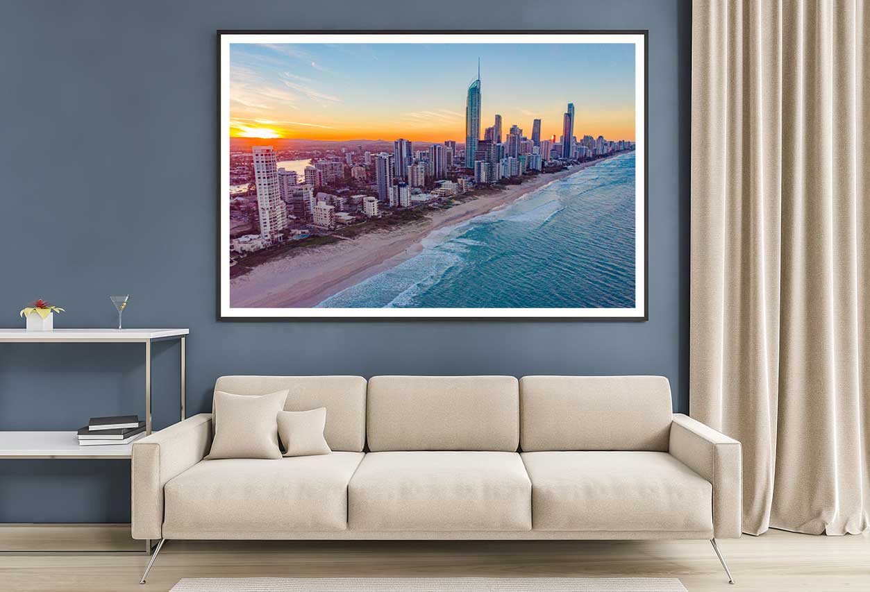 Beach & Gold Coast Sunset View Photograph Home Decor Premium Quality Poster Print Choose Your Sizes