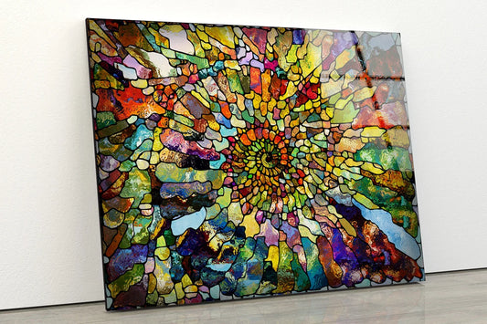 Colorful Glass Mosaic Abstract Design Acrylic Glass Print Tempered Glass Wall Art 100% Made in Australia Ready to Hang