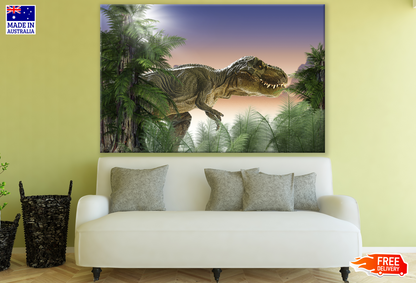 Dinosaur Walking Painting Print 100% Australian Made