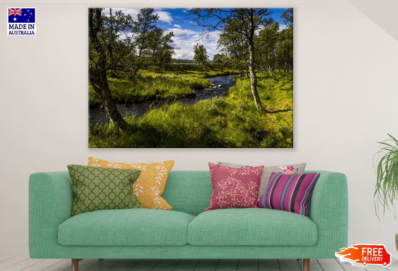 Forest with River Photograph Print 100% Australian Made