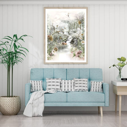 Bird & Water Stream Painting Home Decor Premium Quality Poster Print Choose Your Sizes