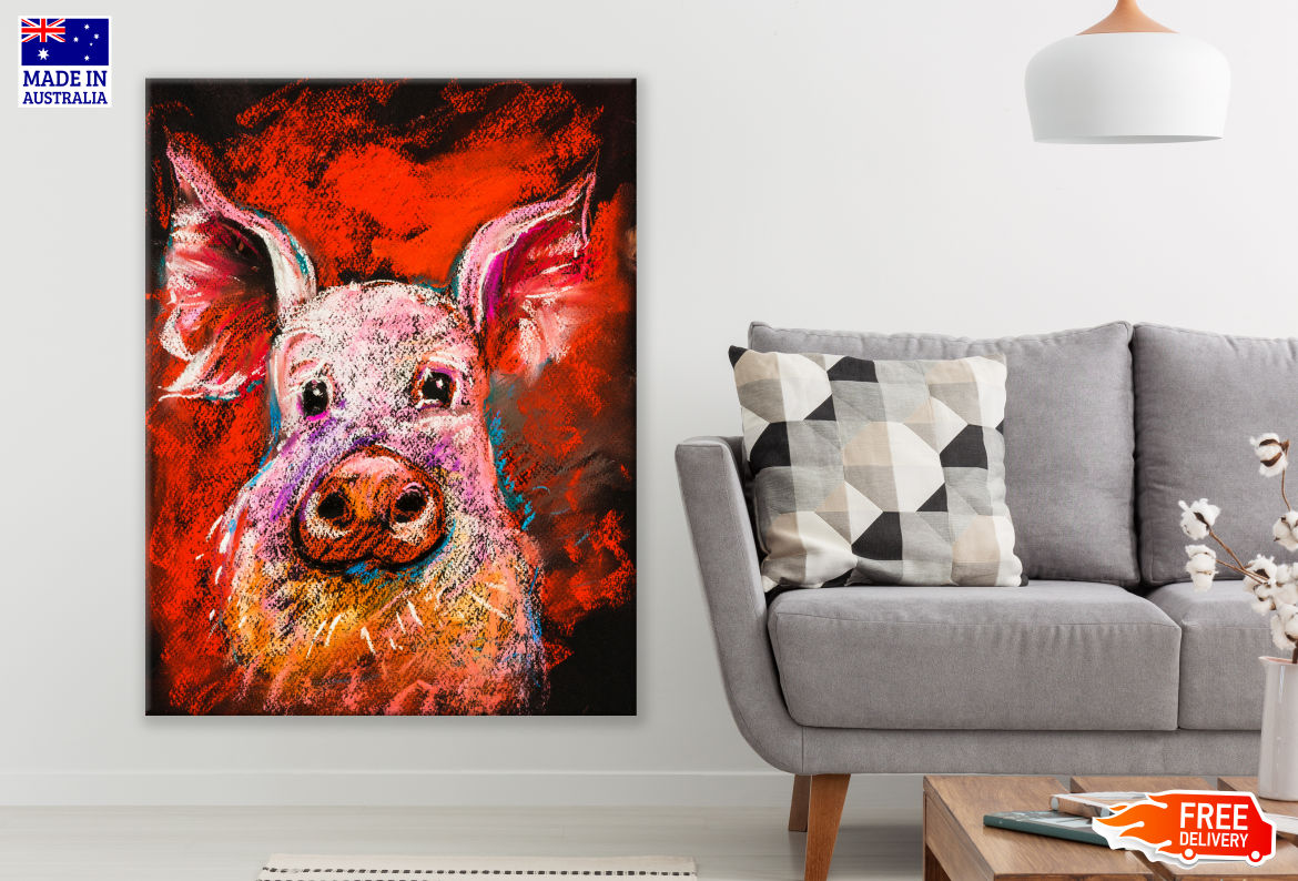 Pig Watecolour Painting Print 100% Australian Made