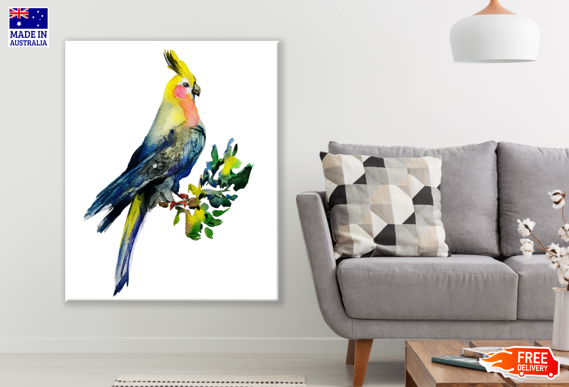 Yellow Macaw Bird Watercolour Painting Print 100% Australian Made