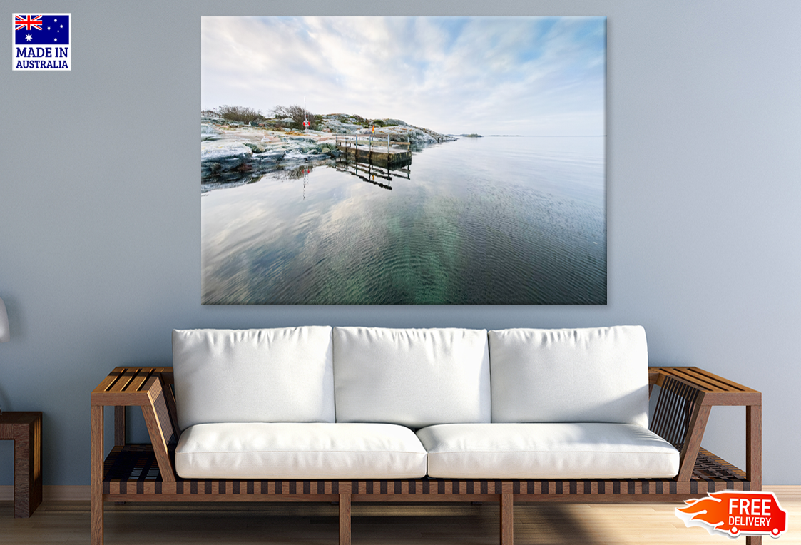 Wooden Pier & Sea View Photograph Print 100% Australian Made