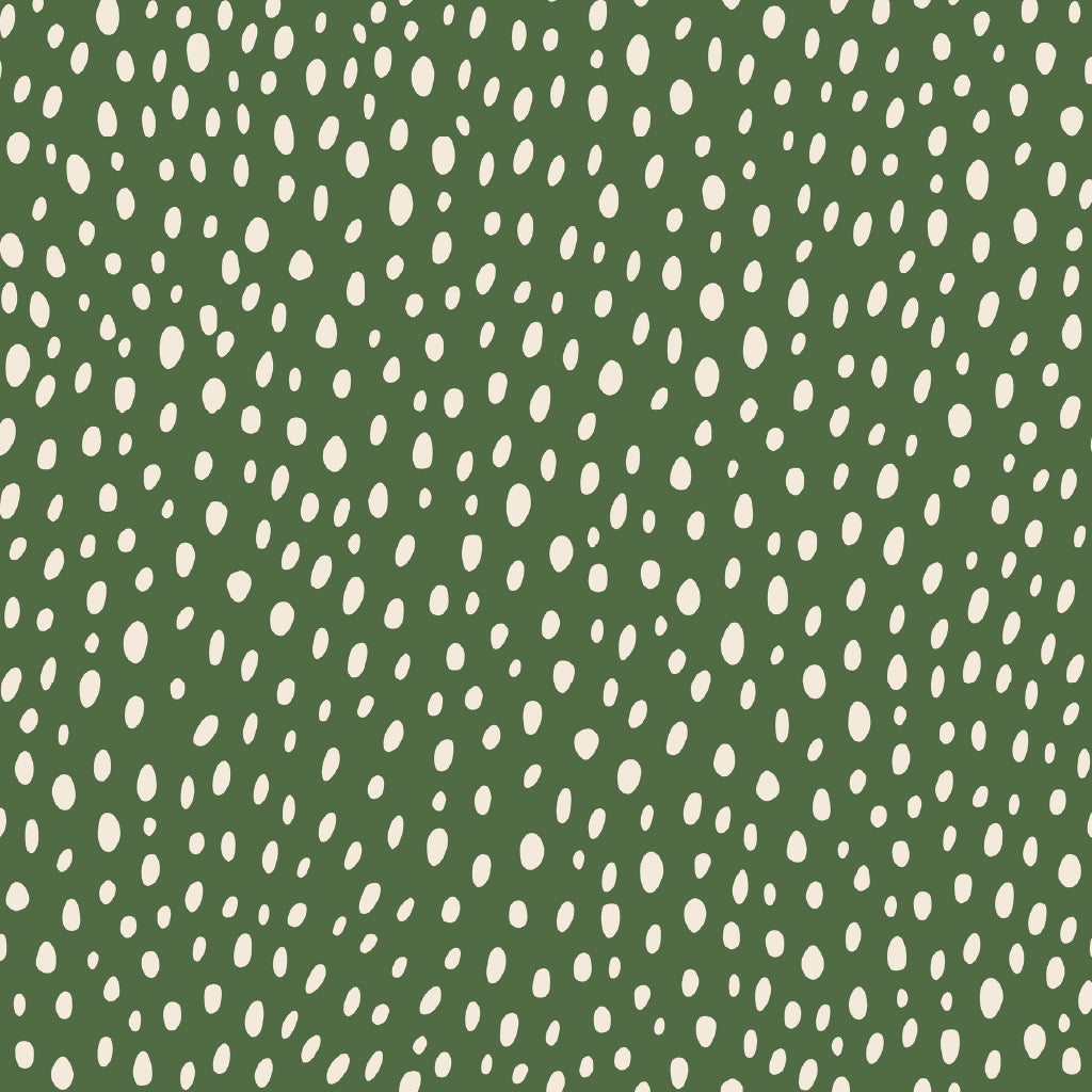 Square Canvas Polka Dot & Green Vector Art High Quality Print 100% Australian Made