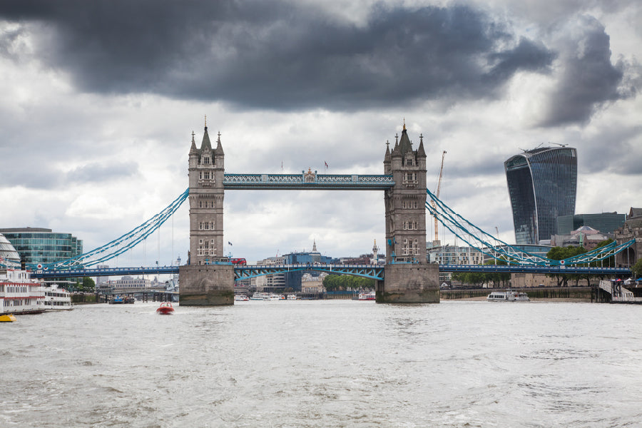 Tower Bridge & Dark Clouds View Photograph Print 100% Australian Made