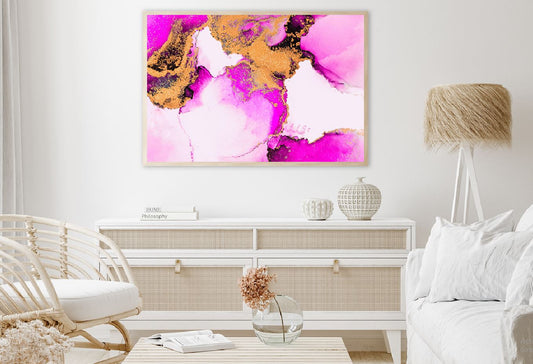 Black Pink & Gold Splash Abstract Design Home Decor Premium Quality Poster Print Choose Your Sizes