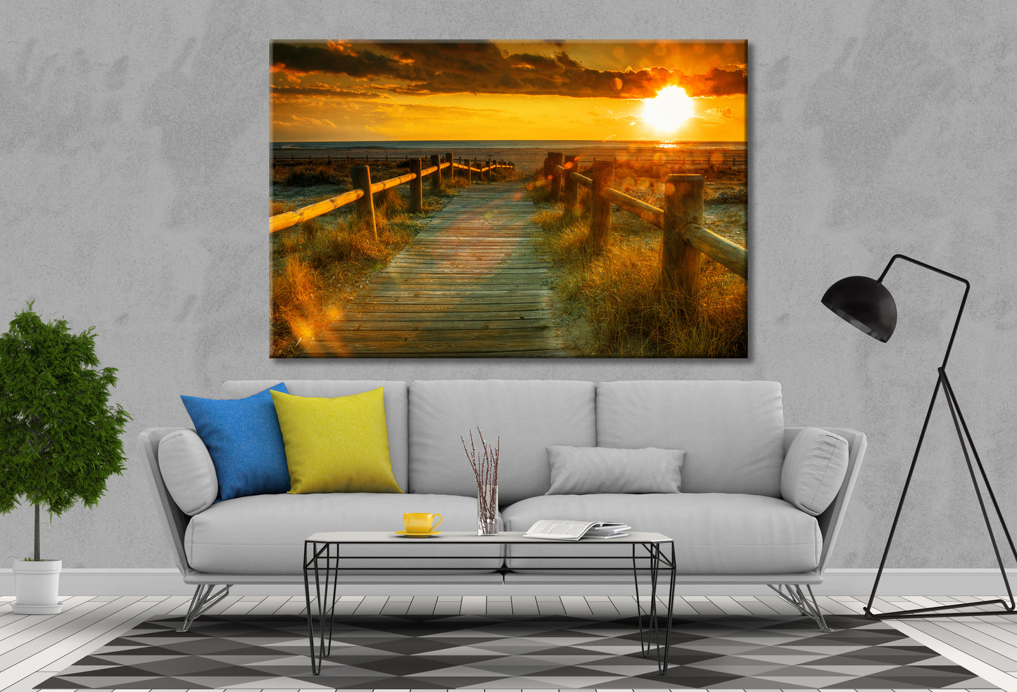 Sunset sunshine seashore ,Print 100% Australian Made