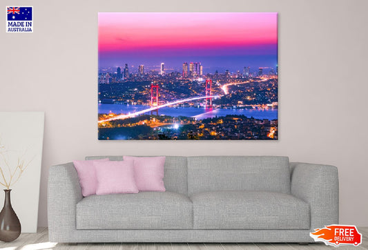 Bosphorus Bridge Sunset Istanbul Photograph Print 100% Australian Made