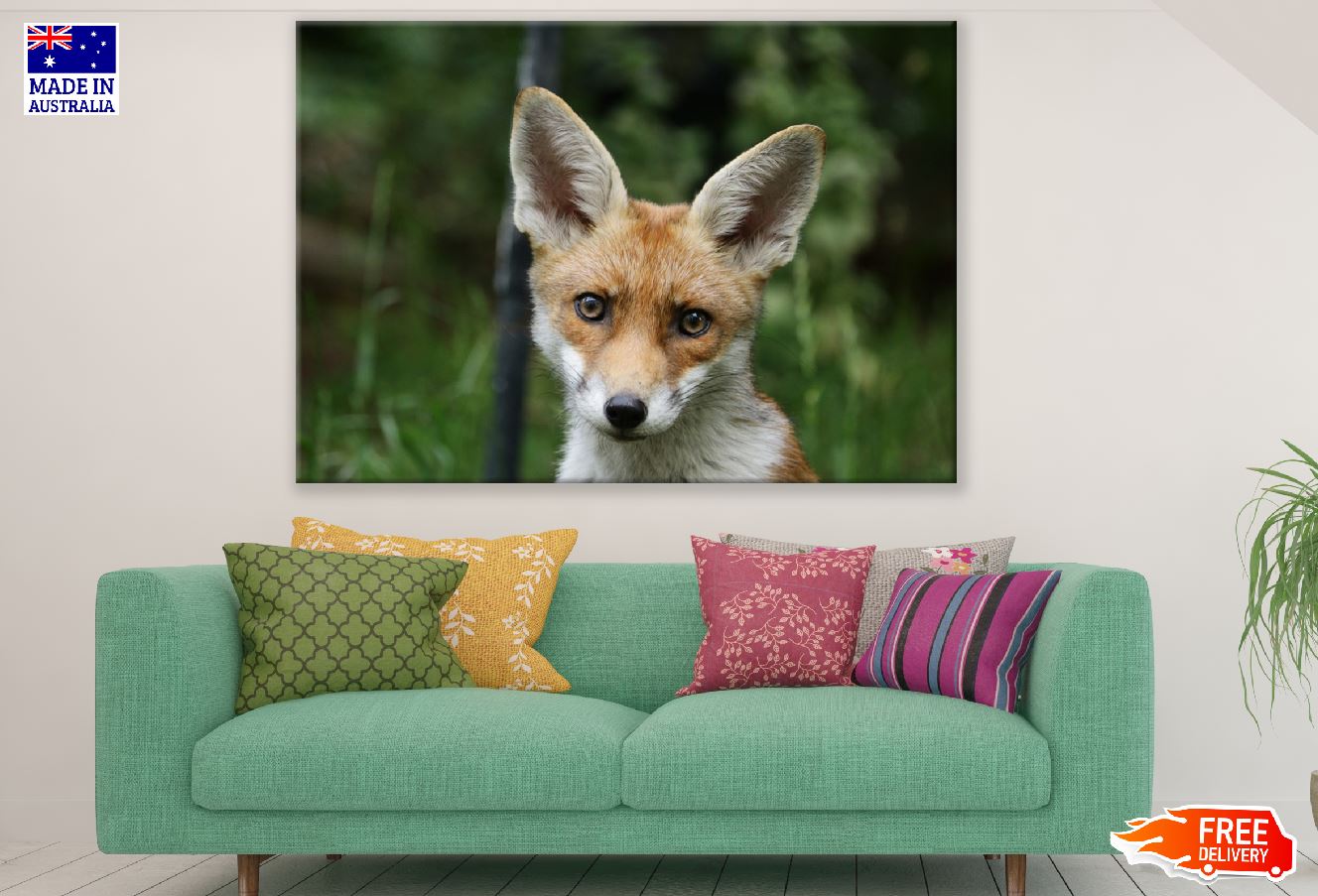 Red Fox Closeup Photograph Print 100% Australian Made