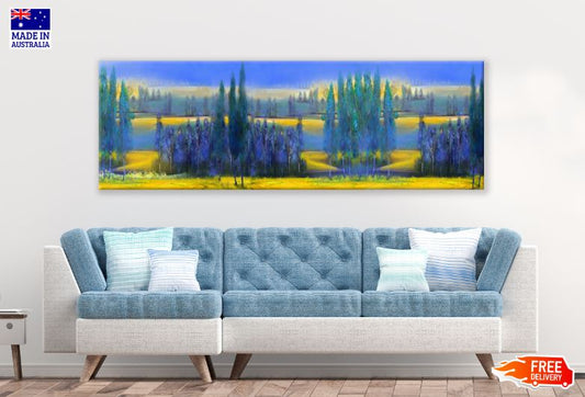 Panoramic Canvas Nature Painting High Quality 100% Australian made wall Canvas Print ready to hang