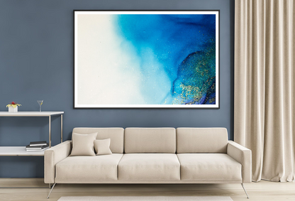 White & Blue Abstract Design Home Decor Premium Quality Poster Print Choose Your Sizes