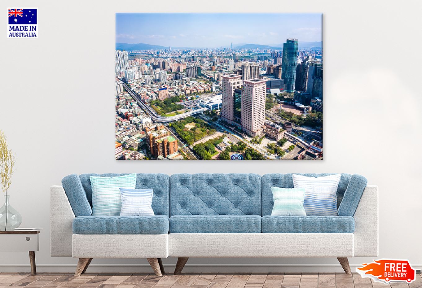 New Taipei City Skyline View Photograph Print 100% Australian Made