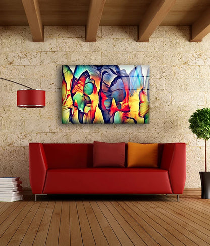 Colorful Abstract Design Acrylic Glass Print Tempered Glass Wall Art 100% Made in Australia Ready to Hang